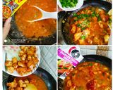 A picture of step 4 of Chilli chicken.