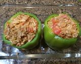 A picture of step 8 of Cheesy Stuffed Green Bell Peppers.