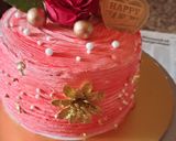 A picture of step 5 of Valentine day special black forest chocolate cake.
