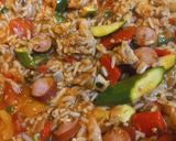 A picture of step 6 of Jambalaya.
