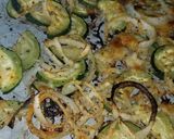 A picture of step 5 of Parmesan Zucchini.