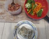 Foto del paso 3 de la receta: Pasta de espinaca con Vegetales y pollo