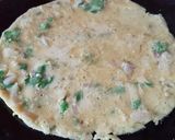A picture of step 4 of Besan Chilla.
