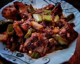 A picture of step 5 of Chowmein and hostel style chilli chicken.