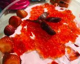 A picture of step 7 of Jhat pat Strawberry cheese cream dessert Ramdan special.