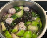 Hình bước làm 3 của món Canh Rau Dền, Mướp nấu Cá Thác Lác