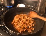 A picture of step 3 of Mapo tofu 麻婆豆腐.