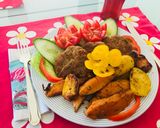 Rántott hús darált húsból, tepsis krumplival recept fázis 7 fotója
