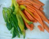 Foto del paso 1 de la receta: Peceto relleno con colchón de verduras