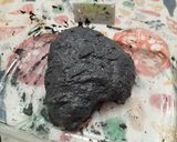 A picture of step 2 of Charcoal Focaccia Stuffed with Cheese and Ham 🧀🥓.