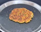 A picture of step 5 of Cheesy Moong Dal Paneer & Veggie Savoury Pancakes 🥞 | Healthy Lunch Box & Tiffin Recipe.