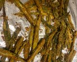 A picture of step 6 of Kurkuri bhindi.