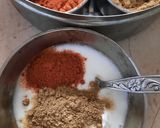 A picture of step 1 of 3 Spice Arvi Gosht.