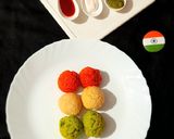 A picture of step 6 of Tricolour Rava Appe.