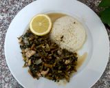 A picture of step 8 of Common purslane with chicken and rice.