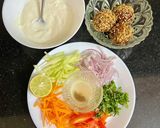 A picture of step 5 of Moong Sprouts Falafel Bowl(healthy & protein pack).