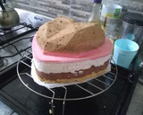 Foto del paso 3 de la receta: Torta helada con glaseado espejo marmoleado