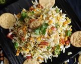A picture of step 3 of Bombay style sukha bhel.