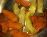 A picture of step 1 of Raw turmeric pickle.