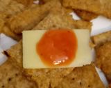 A picture of step 4 of Homemade cheddar crackers. Baked in Airfryer.😋😋.