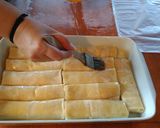 A picture of step 17 of Galaktoboureko Rolls.