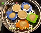 Hình bước làm 5 của món Ăn dặm- bánh khoai tây hấp nhân phomai mè đen