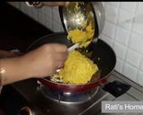 A picture of step 2 of Bengali sweet pulao.