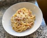 Foto del paso 4 de la receta: Pasta carbonara (con huevo) 🫕