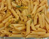 A picture of step 7 of Pink pasta.
