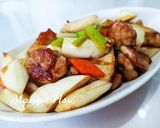 茭白筍炒雞球的食譜步驟4照片