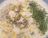 A picture of step 5 of Chicken Fettuccine Alfredo.