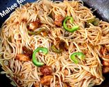 A picture of step 8 of Masala spaghetti.