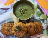 A picture of step 5 of Makhana Aloo crispy Tikki.