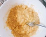 Hình bước làm 1 của món Bánh cuộn nhân custard chuối