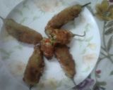 A picture of step 3 of Bhaji cheesy pakora.
