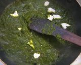 A picture of step 9 of Palak Paneer/ cottage cheese in spinach sauce.