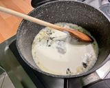 Une image de l'étape 6 de Macaronis complets au roquefort et lomo fumé.