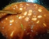 A picture of step 4 of Desi style spaghetti.