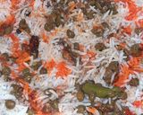 A picture of step 4 of Hara Chana Biryani.