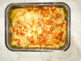 Parmigiana di patate con prosciutto cotto e formaggio