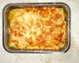 A picture of step 5 of Potato Parmigiana with Ham and Cheese.