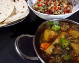 A picture of step 5 of Methi Aloo goasht.