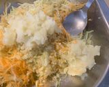 A picture of step 1 of Lauki brown chana barely with ginger powder thalipeet.