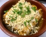 A picture of step 4 of Chicken Enchiladas with Green Sauce.