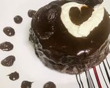A picture of step 7 of Decadent checkers cake in microwave.