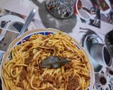 صورة لخطوة 4 من وصفة سباڨيتي بالتونة والطماطم👌😋