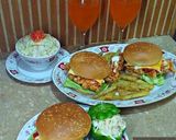 A picture of step 8 of Chicken Zinger Burger 💖 With Cole Slow 💖 & Black Pepper Potato Wedges 💖.