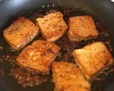 A picture of step 3 of Pan Fried Smoked Tofu With Garlic & Sesame.
