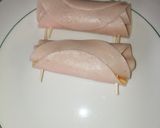 Sonkás-sajtos gombatekercs rántva recept fázis 2 fotója