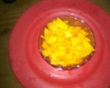 A picture of step 1 of Fried sticky rice mango balls.